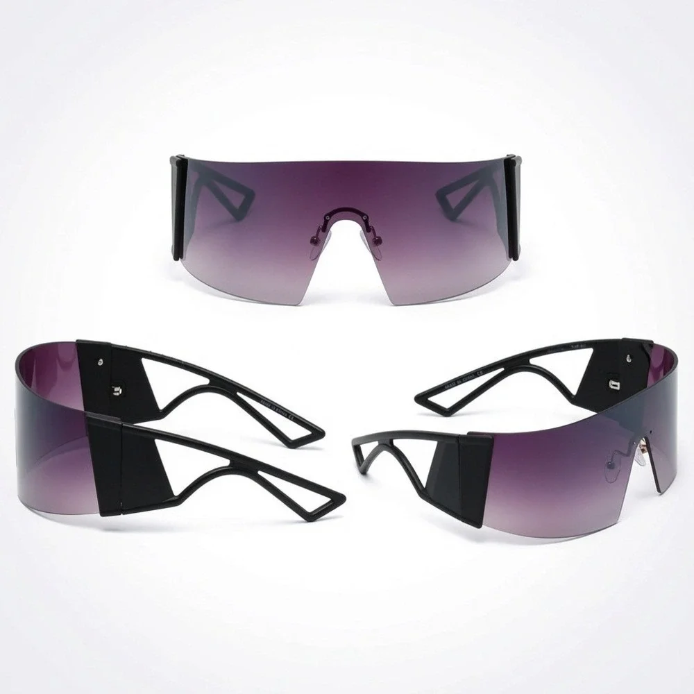 Women Sunglasses Fashion Designer Luxury‎ Visor Futuristic Cyclops Sport Lentes
